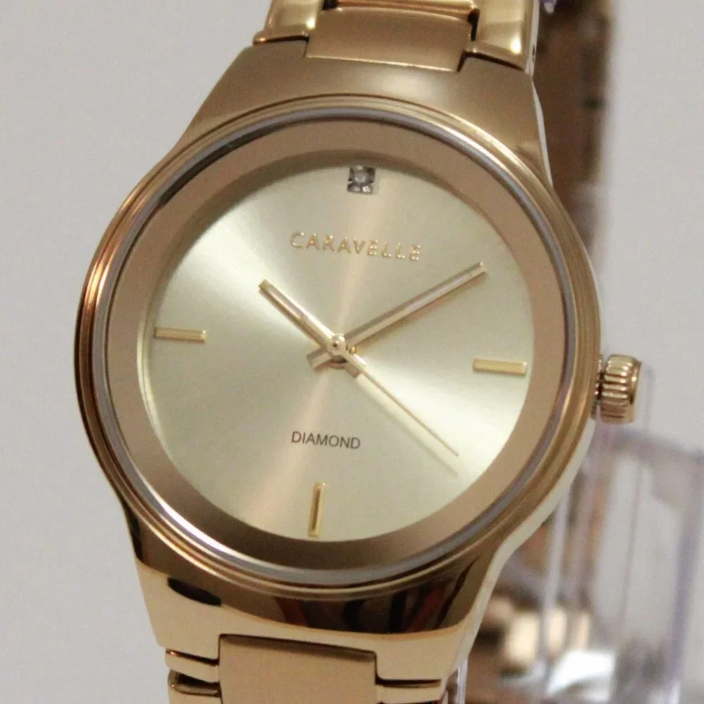 Caravelle Ladies Diamond Accent Watch By Bulova 30mm
